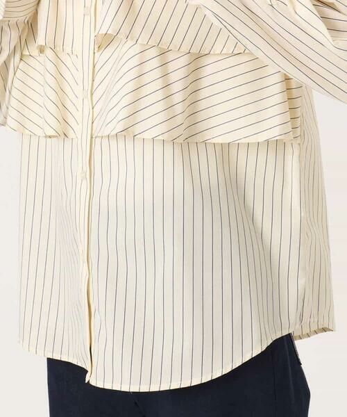 MK MICHEL KLEIN / エムケーミッシェルクラン シャツ・ブラウス | ティアードフリルストライプ柄シャツブラウス/洗える | 詳細19