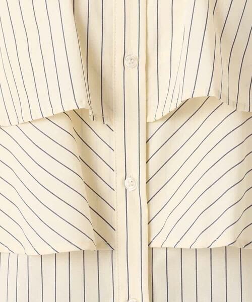 MK MICHEL KLEIN / エムケーミッシェルクラン シャツ・ブラウス | ティアードフリルストライプ柄シャツブラウス/洗える | 詳細20