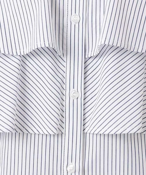 MK MICHEL KLEIN / エムケーミッシェルクラン シャツ・ブラウス | ティアードフリルストライプ柄シャツブラウス/洗える | 詳細22