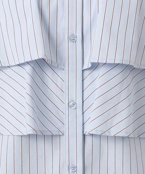 MK MICHEL KLEIN / エムケーミッシェルクラン シャツ・ブラウス | ティアードフリルストライプ柄シャツブラウス/洗える | 詳細24