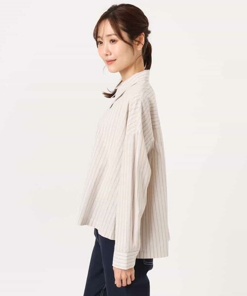 MK MICHEL KLEIN / エムケーミッシェルクラン シャツ・ブラウス | クロップド丈コットンストライプシャツブラウス/洗える | 詳細15