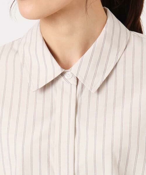 MK MICHEL KLEIN / エムケーミッシェルクラン シャツ・ブラウス | クロップド丈コットンストライプシャツブラウス/洗える | 詳細17