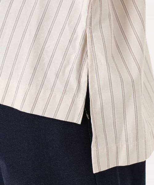 MK MICHEL KLEIN / エムケーミッシェルクラン シャツ・ブラウス | クロップド丈コットンストライプシャツブラウス/洗える | 詳細21
