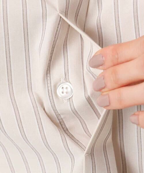 MK MICHEL KLEIN / エムケーミッシェルクラン シャツ・ブラウス | クロップド丈コットンストライプシャツブラウス/洗える | 詳細23