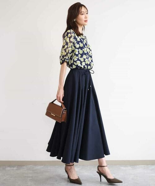 MK MICHEL KLEIN / エムケーミッシェルクラン シャツ・ブラウス | [洗える]アートフラワープリント シフォンブラウス | 詳細15