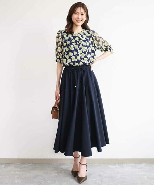 MK MICHEL KLEIN / エムケーミッシェルクラン シャツ・ブラウス | [洗える]アートフラワープリント シフォンブラウス | 詳細16