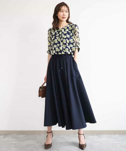 MK MICHEL KLEIN / エムケーミッシェルクラン シャツ・ブラウス | [洗える]アートフラワープリント シフォンブラウス | 詳細17