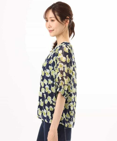 MK MICHEL KLEIN / エムケーミッシェルクラン シャツ・ブラウス | [洗える]アートフラワープリント シフォンブラウス | 詳細23