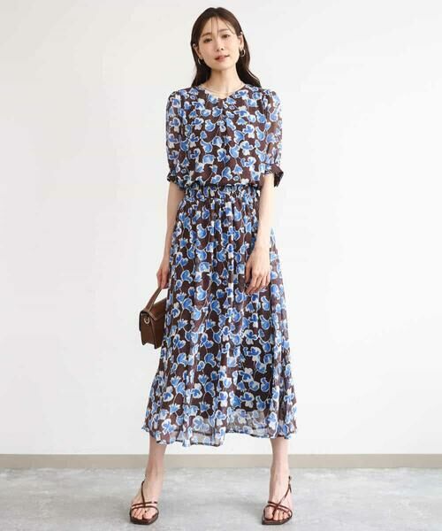 MK MICHEL KLEIN / エムケーミッシェルクラン シャツ・ブラウス | [洗える]アートフラワープリント シフォンブラウス | 詳細3