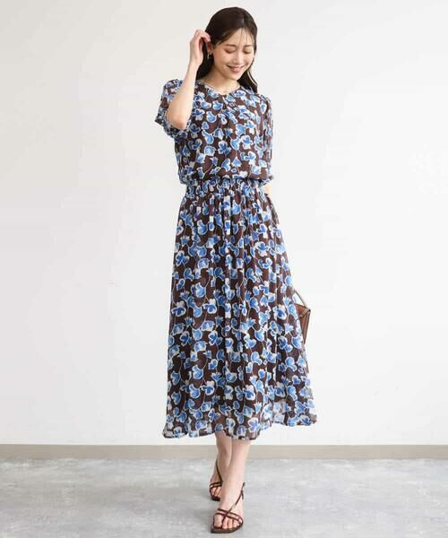 MK MICHEL KLEIN / エムケーミッシェルクラン シャツ・ブラウス | [洗える]アートフラワープリント シフォンブラウス | 詳細4