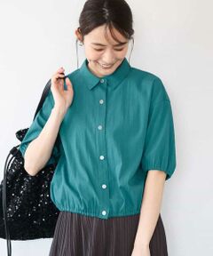 MK MICHEL KLEIN / エムケーミッシェルクラン シャツ・ブラウス | [接触冷感/洗える]クロップド丈シャツ