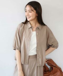 MK MICHEL KLEIN / エムケーミッシェルクラン シャツ・ブラウス | [接触冷感/洗える]クロップド丈シャツ