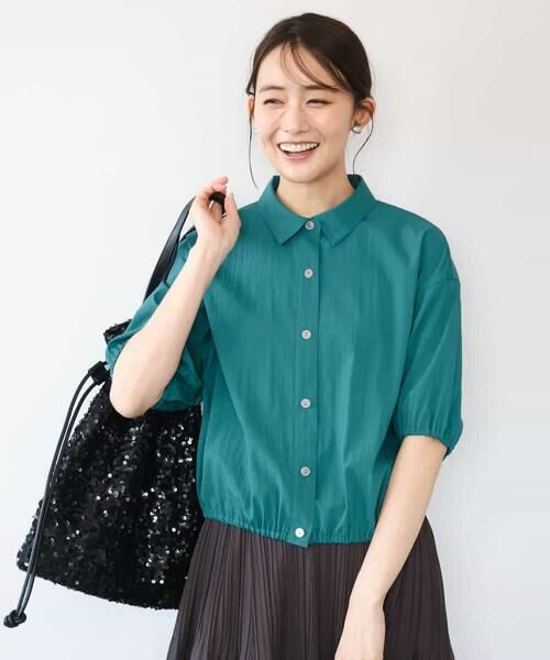 MK MICHEL KLEIN / エムケーミッシェルクラン シャツ・ブラウス | [接触冷感/洗える]クロップド丈シャツ | 詳細10