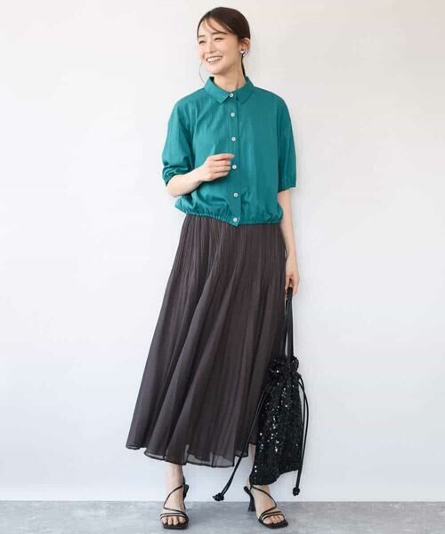 MK MICHEL KLEIN / エムケーミッシェルクラン シャツ・ブラウス | [接触冷感/洗える]クロップド丈シャツ | 詳細12