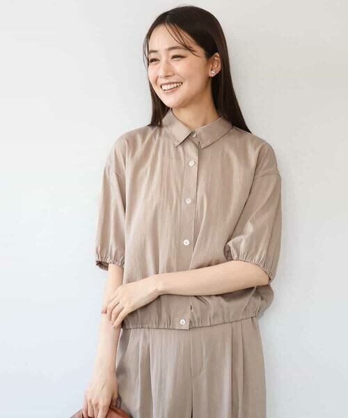 MK MICHEL KLEIN / エムケーミッシェルクラン シャツ・ブラウス | [接触冷感/洗える]クロップド丈シャツ | 詳細14