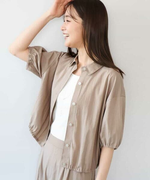 MK MICHEL KLEIN / エムケーミッシェルクラン シャツ・ブラウス | [接触冷感/洗える]クロップド丈シャツ | 詳細19