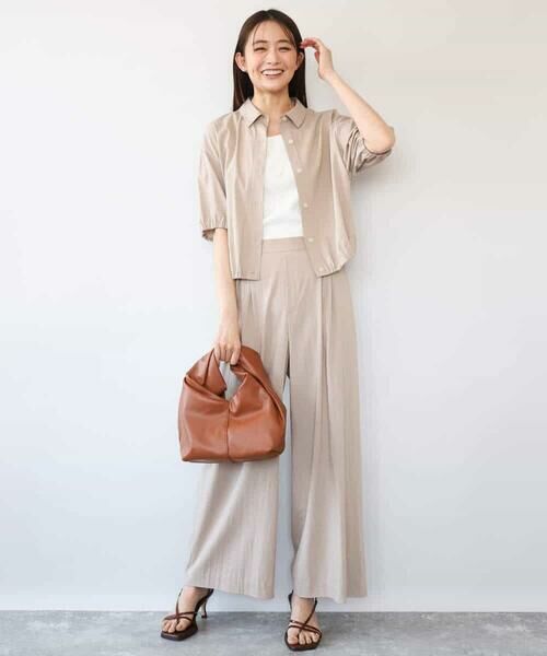 MK MICHEL KLEIN / エムケーミッシェルクラン シャツ・ブラウス | [接触冷感/洗える]クロップド丈シャツ | 詳細21