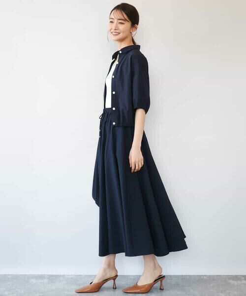 MK MICHEL KLEIN / エムケーミッシェルクラン シャツ・ブラウス | [接触冷感/洗える]クロップド丈シャツ | 詳細3