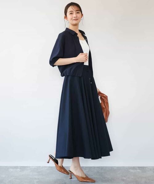 MK MICHEL KLEIN / エムケーミッシェルクラン シャツ・ブラウス | [接触冷感/洗える]クロップド丈シャツ | 詳細5