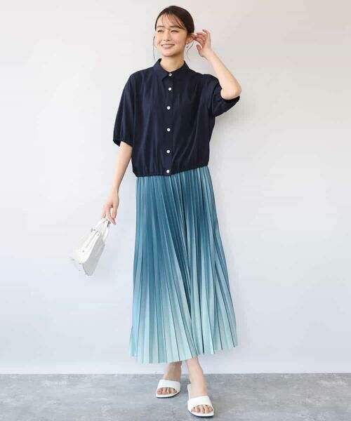 MK MICHEL KLEIN / エムケーミッシェルクラン シャツ・ブラウス | [接触冷感/洗える]クロップド丈シャツ | 詳細7