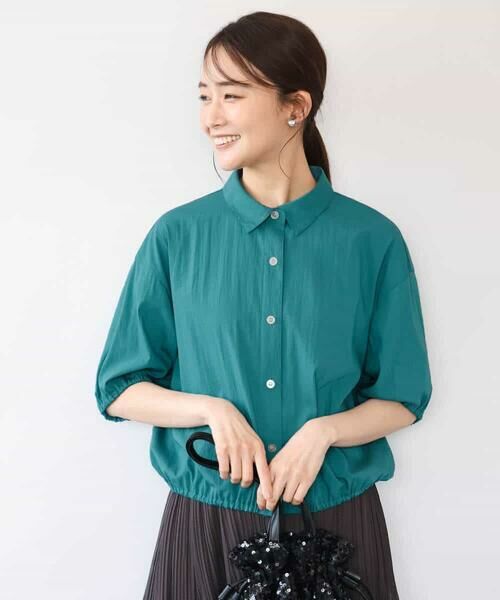 MK MICHEL KLEIN / エムケーミッシェルクラン シャツ・ブラウス | [接触冷感/洗える]クロップド丈シャツ | 詳細9