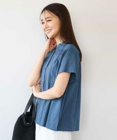 MK MICHEL KLEIN / エムケーミッシェルクラン シャツ・ブラウス | [洗える]オーガニックコットン デザインブラウス