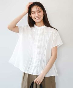 MK MICHEL KLEIN / エムケーミッシェルクラン シャツ・ブラウス | [洗える]オーガニックコットン デザインブラウス