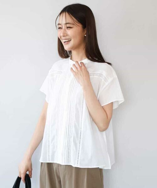 MK MICHEL KLEIN / エムケーミッシェルクラン シャツ・ブラウス | [洗える]オーガニックコットン デザインブラウス | 詳細5