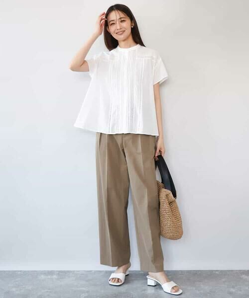 MK MICHEL KLEIN / エムケーミッシェルクラン シャツ・ブラウス | [洗える]オーガニックコットン デザインブラウス | 詳細9