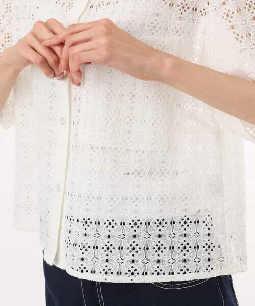 MK MICHEL KLEIN / エムケーミッシェルクラン シャツ・ブラウス | [洗える]幾何レース五分袖シャツブラウス | 詳細22