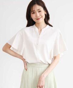 MK MICHEL KLEIN / エムケーミッシェルクラン シャツ・ブラウス | [接触冷感/洗える]フリルスリーブブラウス