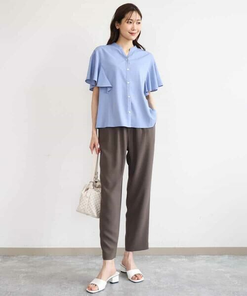 MK MICHEL KLEIN / エムケーミッシェルクラン シャツ・ブラウス | [接触冷感/洗える]フリルスリーブブラウス | 詳細10