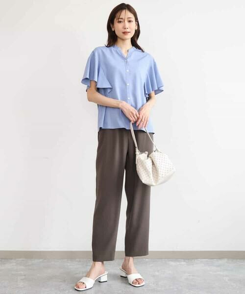 MK MICHEL KLEIN / エムケーミッシェルクラン シャツ・ブラウス | [接触冷感/洗える]フリルスリーブブラウス | 詳細11