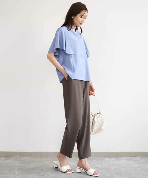 MK MICHEL KLEIN / エムケーミッシェルクラン シャツ・ブラウス | [接触冷感/洗える]フリルスリーブブラウス | 詳細12