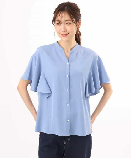 MK MICHEL KLEIN / エムケーミッシェルクラン シャツ・ブラウス | [接触冷感/洗える]フリルスリーブブラウス | 詳細13