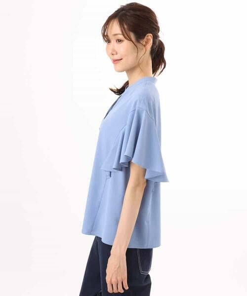 MK MICHEL KLEIN / エムケーミッシェルクラン シャツ・ブラウス | [接触冷感/洗える]フリルスリーブブラウス | 詳細14