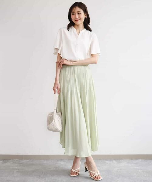 MK MICHEL KLEIN / エムケーミッシェルクラン シャツ・ブラウス | [接触冷感/洗える]フリルスリーブブラウス | 詳細5