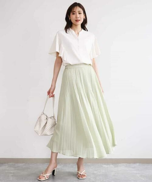 MK MICHEL KLEIN / エムケーミッシェルクラン シャツ・ブラウス | [接触冷感/洗える]フリルスリーブブラウス | 詳細6