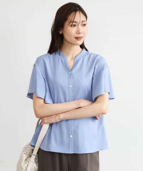 MK MICHEL KLEIN / エムケーミッシェルクラン シャツ・ブラウス | [接触冷感/洗える]フリルスリーブブラウス | 詳細8