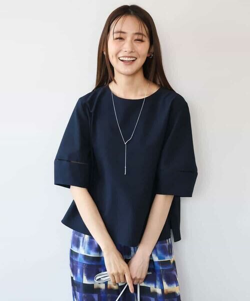 MK MICHEL KLEIN / エムケーミッシェルクラン シャツ・ブラウス | [撥水/UVカット/洗える]ランタンスリーブブラウス | 詳細12