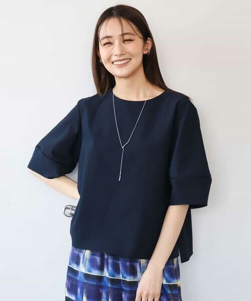 MK MICHEL KLEIN / エムケーミッシェルクラン シャツ・ブラウス | [撥水/UVカット/洗える]ランタンスリーブブラウス | 詳細13