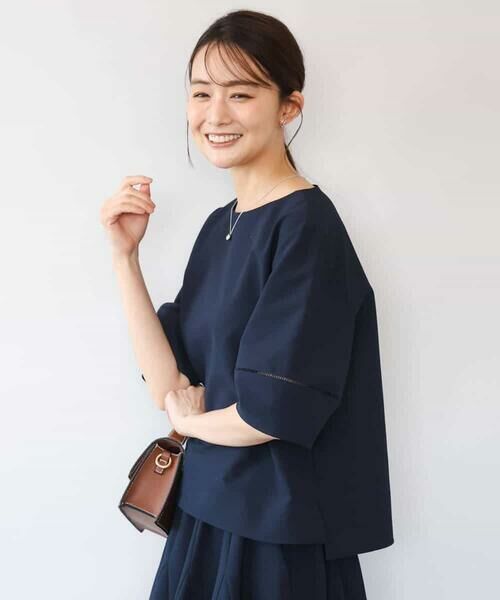 MK MICHEL KLEIN / エムケーミッシェルクラン シャツ・ブラウス | [撥水/UVカット/洗える]ランタンスリーブブラウス | 詳細7