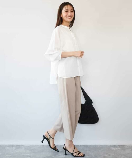 MK MICHEL KLEIN / エムケーミッシェルクラン シャツ・ブラウス | [接触冷感/通気性/洗える]ラミーリネン混シャツブラウス | 詳細10