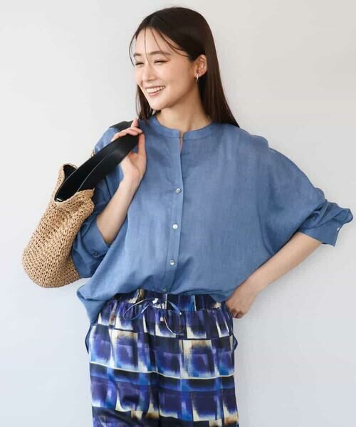 MK MICHEL KLEIN / エムケーミッシェルクラン シャツ・ブラウス | [接触冷感/通気性/洗える]ラミーリネン混シャツブラウス | 詳細12