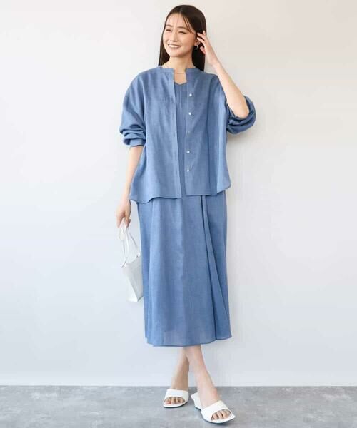 MK MICHEL KLEIN / エムケーミッシェルクラン シャツ・ブラウス | [接触冷感/通気性/洗える]ラミーリネン混シャツブラウス | 詳細19