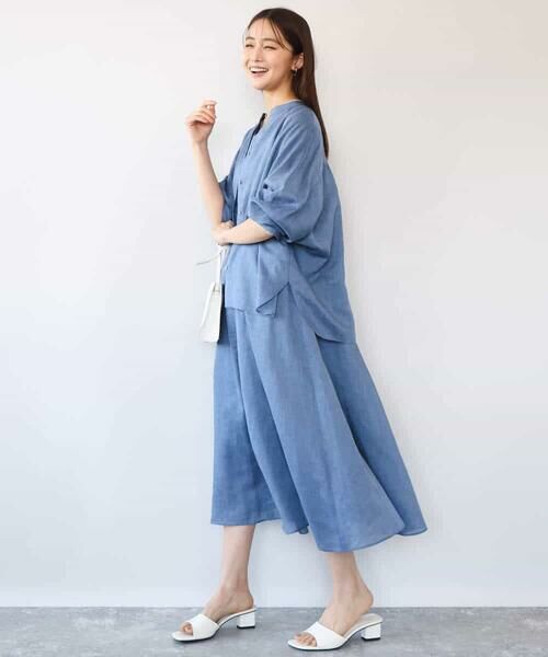 MK MICHEL KLEIN / エムケーミッシェルクラン シャツ・ブラウス | [接触冷感/通気性/洗える]ラミーリネン混シャツブラウス | 詳細20