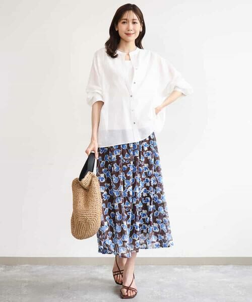 MK MICHEL KLEIN / エムケーミッシェルクラン シャツ・ブラウス | [接触冷感/通気性/洗える]ラミーリネン混シャツブラウス | 詳細4