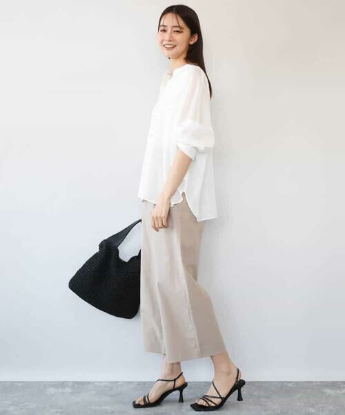 MK MICHEL KLEIN / エムケーミッシェルクラン シャツ・ブラウス | [接触冷感/通気性/洗える]ラミーリネン混シャツブラウス | 詳細8