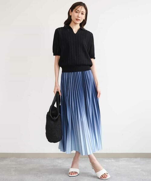 MK MICHEL KLEIN / エムケーミッシェルクラン カットソー | [洗える]衿付きスキッパーデザインニット | 詳細13