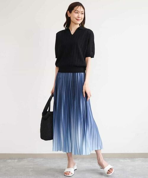 MK MICHEL KLEIN / エムケーミッシェルクラン カットソー | [洗える]衿付きスキッパーデザインニット | 詳細14